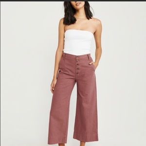 Abercrombie and Fitch Wide Leg Button Pants